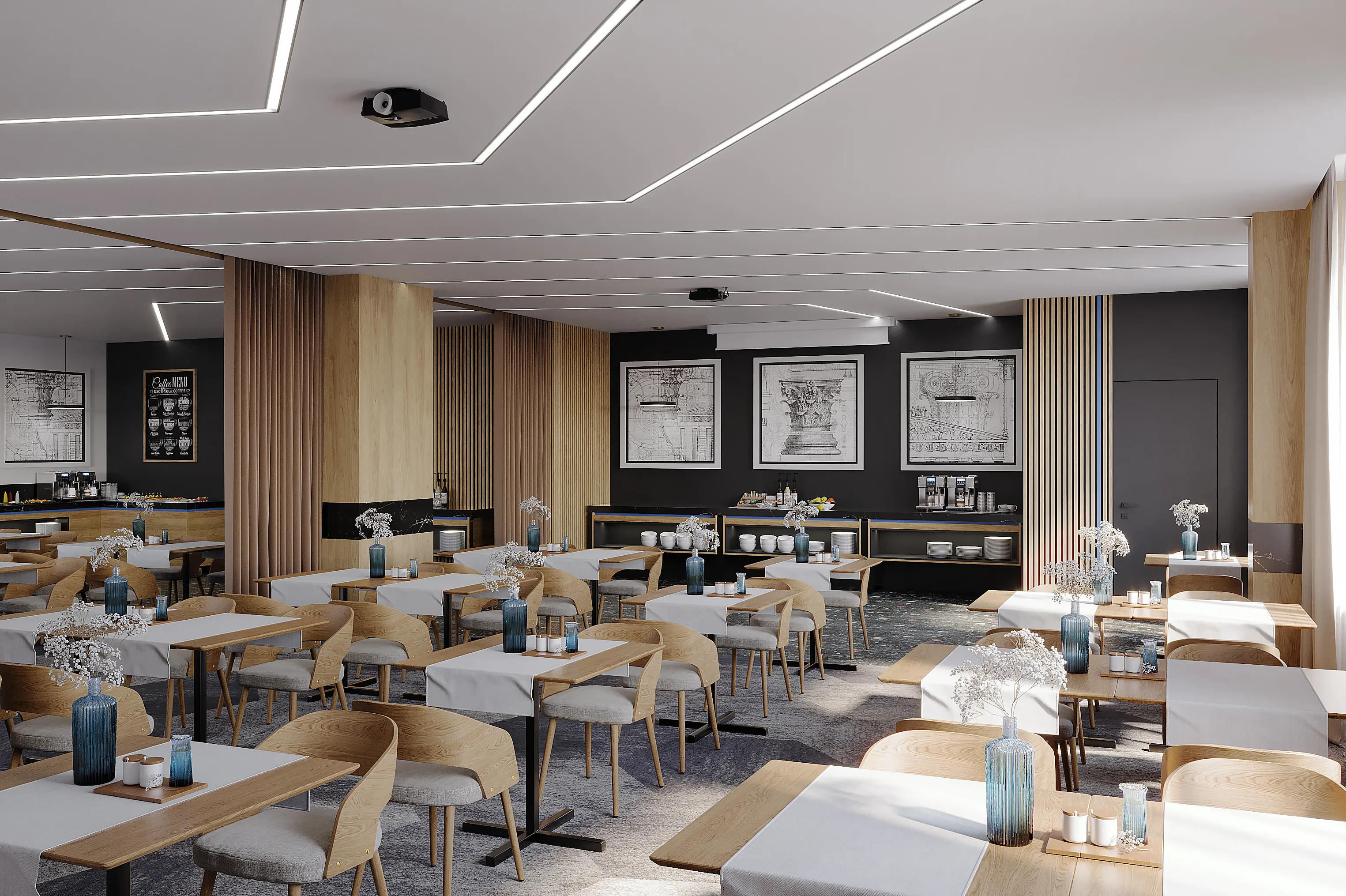 The breakfast area after the renovation